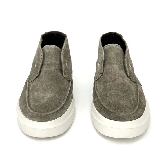 NEW Boggi Milano Slip-On Suede Sneaker Ankle Boot Men’s Size 9 Gray High-Top New - Picture 3 of 11